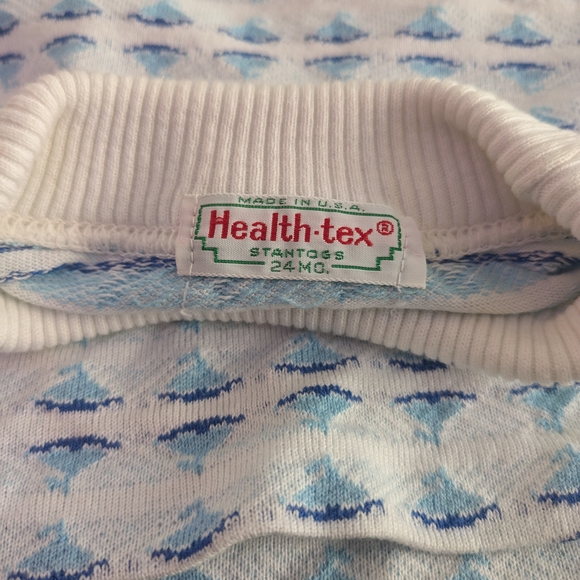 Vintage Health-tex Sailboat Patterned Long Sleeve Tee - Picture 3 of 3